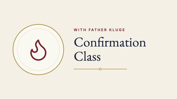 Catholic Confirmation Class 2023 with Father Kluge