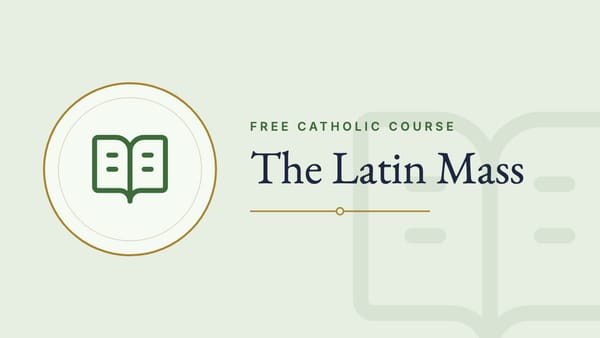 The History and Parts of the Latin Mass